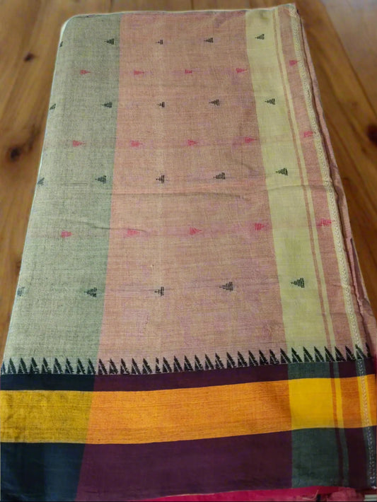 Light Yellow Handloom Cotton Saree