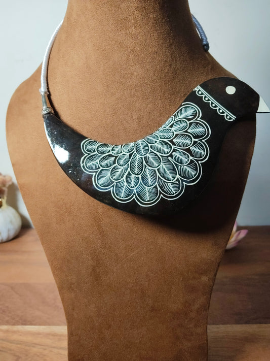 Coconut Shell Bird Necklace Set