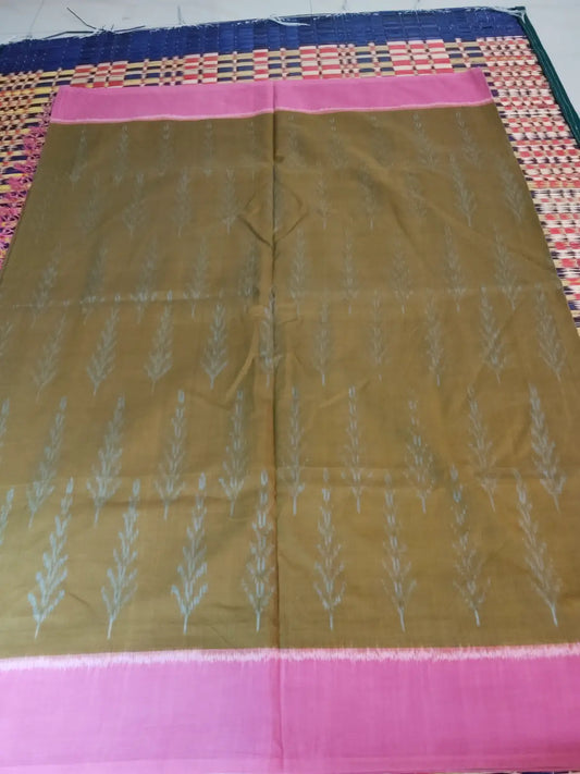 Olive Green Handloom Cotton Saree