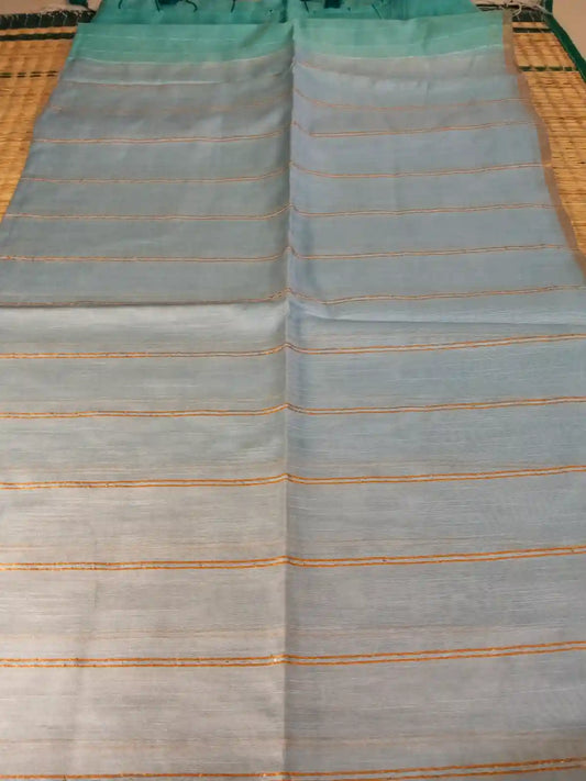 Sea Green Cotton Viscose Saree