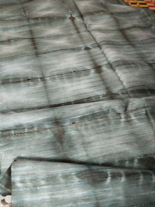 Dark Green Cotton Silk Shibori Saree