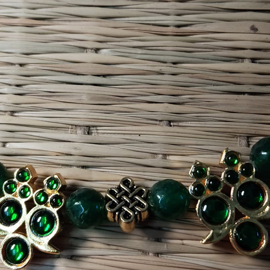 Green Kemp Mango Gold Tone Necklace Set