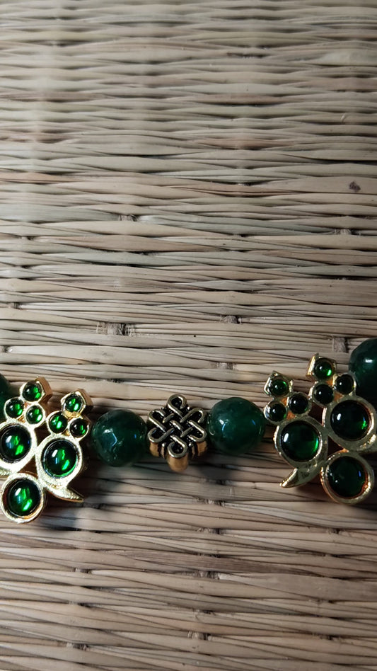 Green Kemp Mango Gold Tone Necklace Set